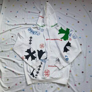 Chrome Hearts Multi-Element Graffiti Print Hoodie